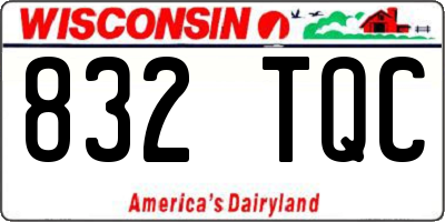 WI license plate 832TQC
