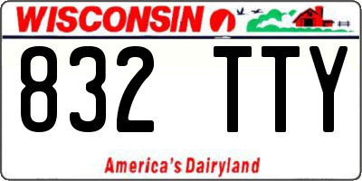 WI license plate 832TTY