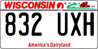 WI license plate 832UXH