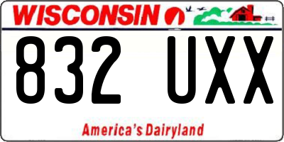 WI license plate 832UXX