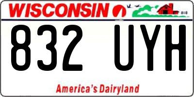 WI license plate 832UYH