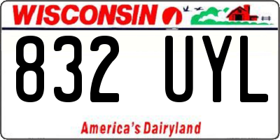 WI license plate 832UYL