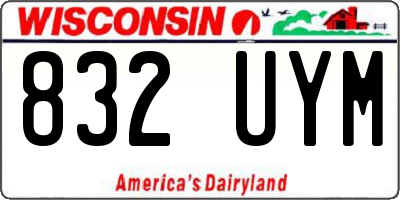 WI license plate 832UYM