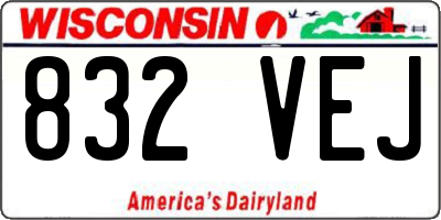 WI license plate 832VEJ