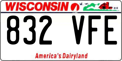 WI license plate 832VFE