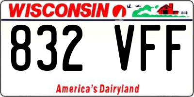 WI license plate 832VFF