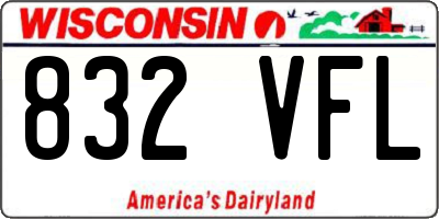 WI license plate 832VFL