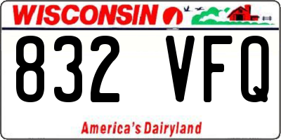 WI license plate 832VFQ