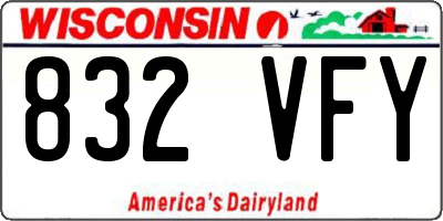 WI license plate 832VFY
