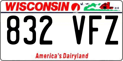 WI license plate 832VFZ
