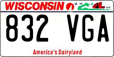 WI license plate 832VGA