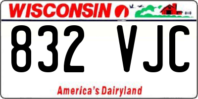 WI license plate 832VJC