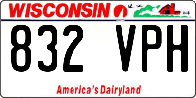 WI license plate 832VPH
