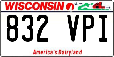 WI license plate 832VPI