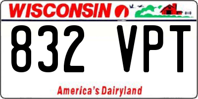 WI license plate 832VPT