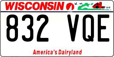 WI license plate 832VQE