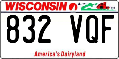 WI license plate 832VQF