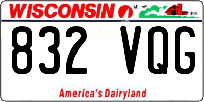 WI license plate 832VQG