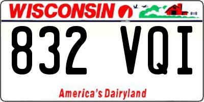 WI license plate 832VQI
