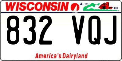 WI license plate 832VQJ