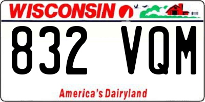 WI license plate 832VQM