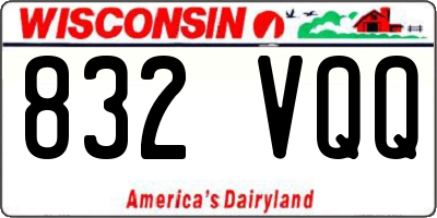 WI license plate 832VQQ