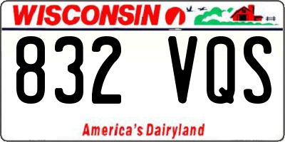 WI license plate 832VQS