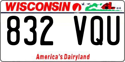 WI license plate 832VQU