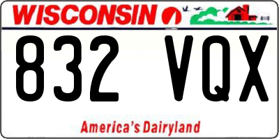 WI license plate 832VQX