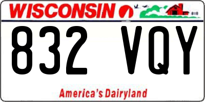 WI license plate 832VQY