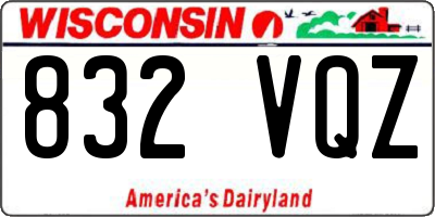 WI license plate 832VQZ