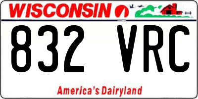 WI license plate 832VRC