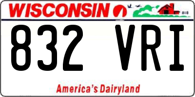 WI license plate 832VRI