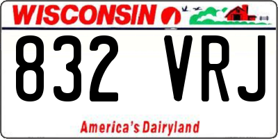 WI license plate 832VRJ