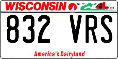 WI license plate 832VRS