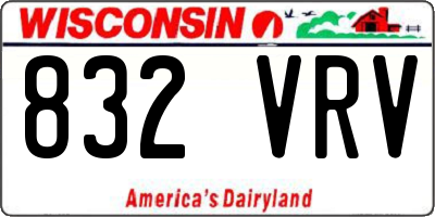 WI license plate 832VRV