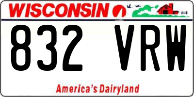 WI license plate 832VRW