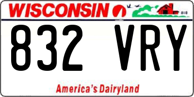 WI license plate 832VRY