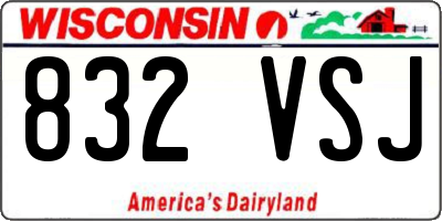 WI license plate 832VSJ