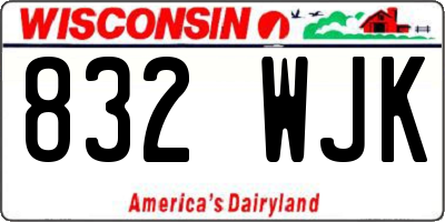 WI license plate 832WJK