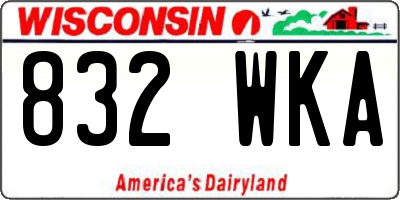 WI license plate 832WKA