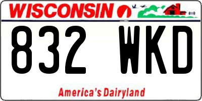 WI license plate 832WKD