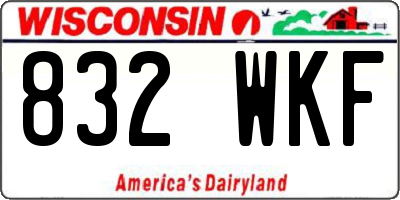 WI license plate 832WKF