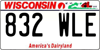 WI license plate 832WLE
