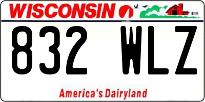 WI license plate 832WLZ