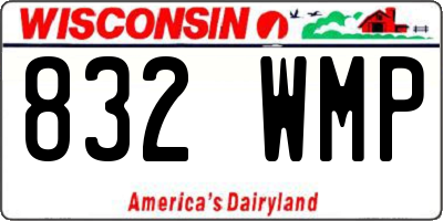 WI license plate 832WMP