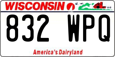 WI license plate 832WPQ