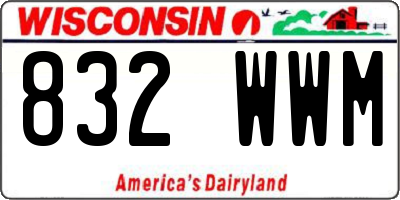 WI license plate 832WWM