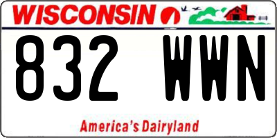 WI license plate 832WWN