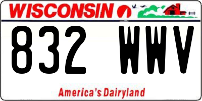 WI license plate 832WWV